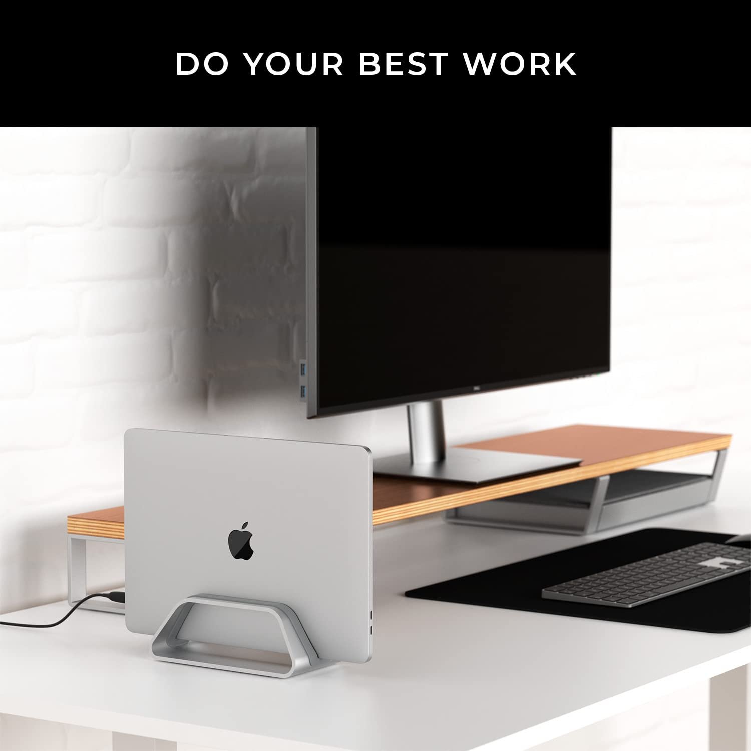 Підставка для ноутбука вертикальна HumanCentric для Macbook, сумісна з MacBook Pro, MacBook Air, алюміній, срібло, фото №8 Підставка для ноутбука вертикальна HumanCentric для Macbook, сумісна з MacBook Pro, MacBook Air, алюміній, срібло, фото №8