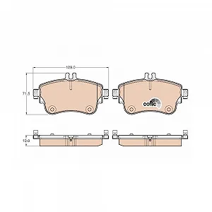 Комплект гальмівних колодок TRW COTEC GDB1933 для MERCEDES-BENZ, передня вісь - Фото 1