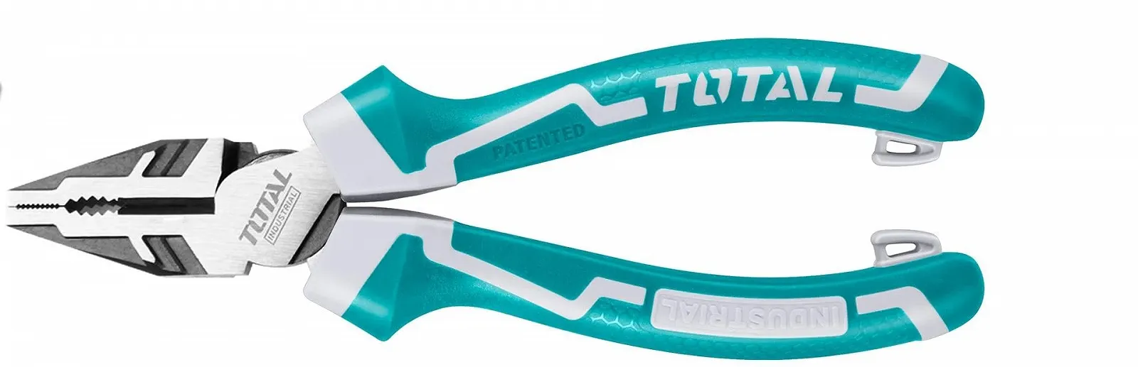 Універсальні плоскогубці TOTAL посилені Хром-ванадій Ергономічна волоконна ручка 180 мм, фото №1