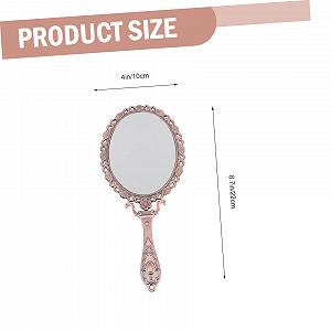 Зеркало Angoily Antique Makeup Folding Handle Европейский стиль Путешествия Цинковый сплав synthetic.ua - Фото 1