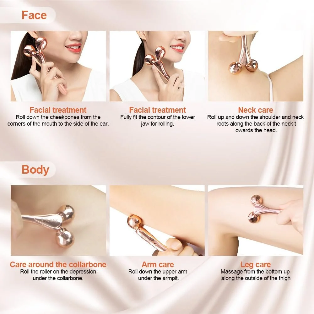 3D Роликовий масажер для обличчя, Масажер для очей, фото №6