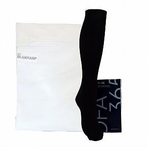 Компрессионные чулки Ofa 365 Support (пара) - медицинские гольфы для мужчин и женщин - антитромбозные чулки для путешествий и беременности, черный цвет - Фото 1