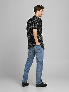 Сорочка пляжна JORCOCO RESORT SS BLK 12187990  Jack&Jones Чорний L synthetic.ua - Фото 1