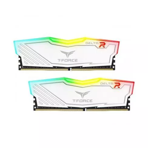 Оперативная память для ПК DDR4 16GB 2x8GB 3600 MHz T-Force Delta White RGB Team TF4D416G3600HC18JDC01, фото №1