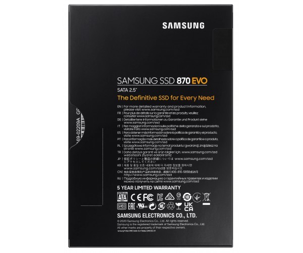 Накопичувач SSD 500GB Samsung 870 EVO 2.5" SATAIII MLC (MZ-77E500B/EU), фото №8
