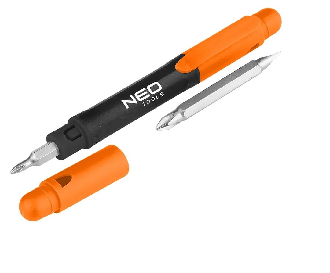 Міні-викрутка 4-в-1 NEO TOOLS Прецизійна PH0 PH1 SL3 SL4 Магнітна CrV, фото №7