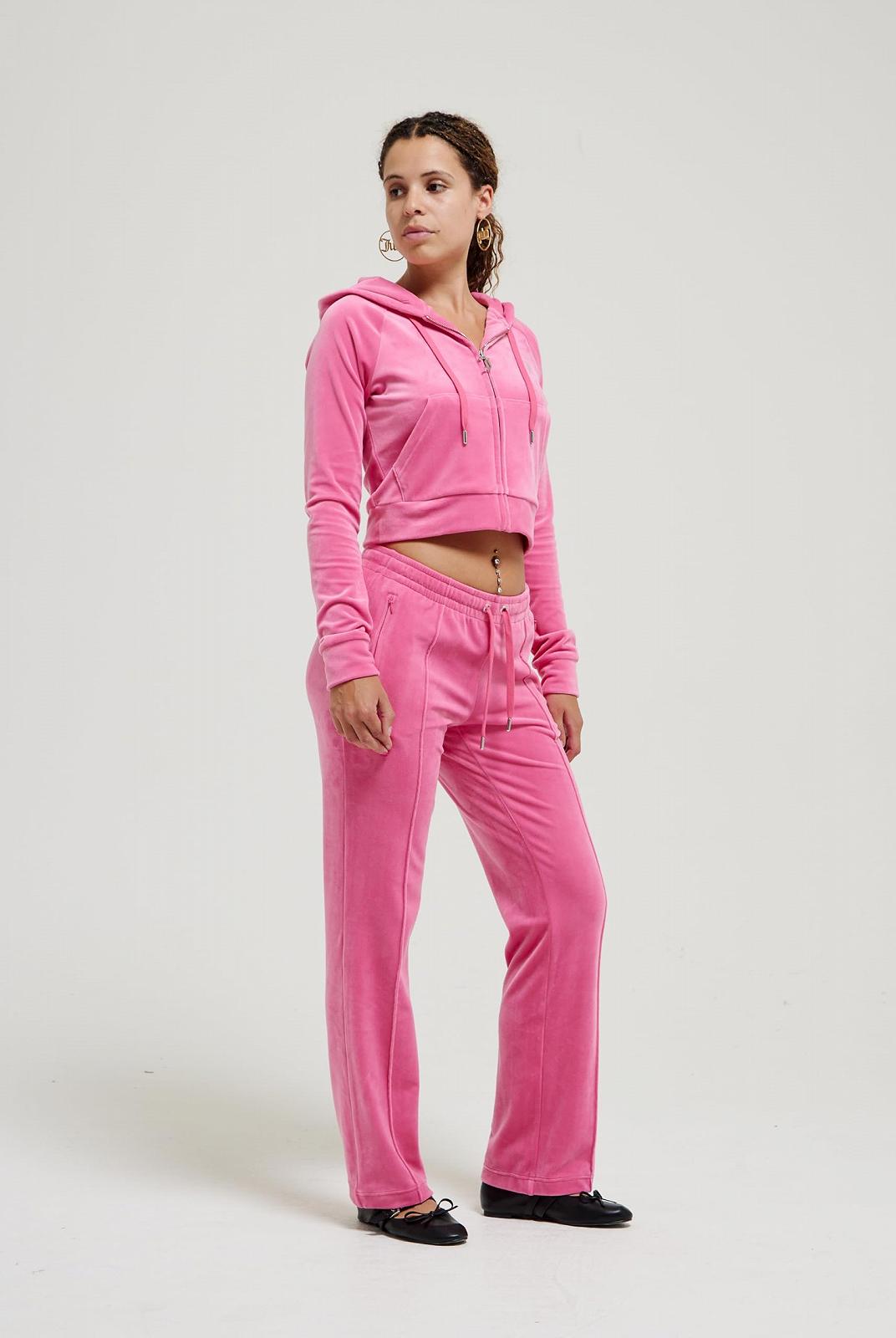 Женская толстовка с капюшоном Juicy Couture Madison на молнии, велюровая, фото №3