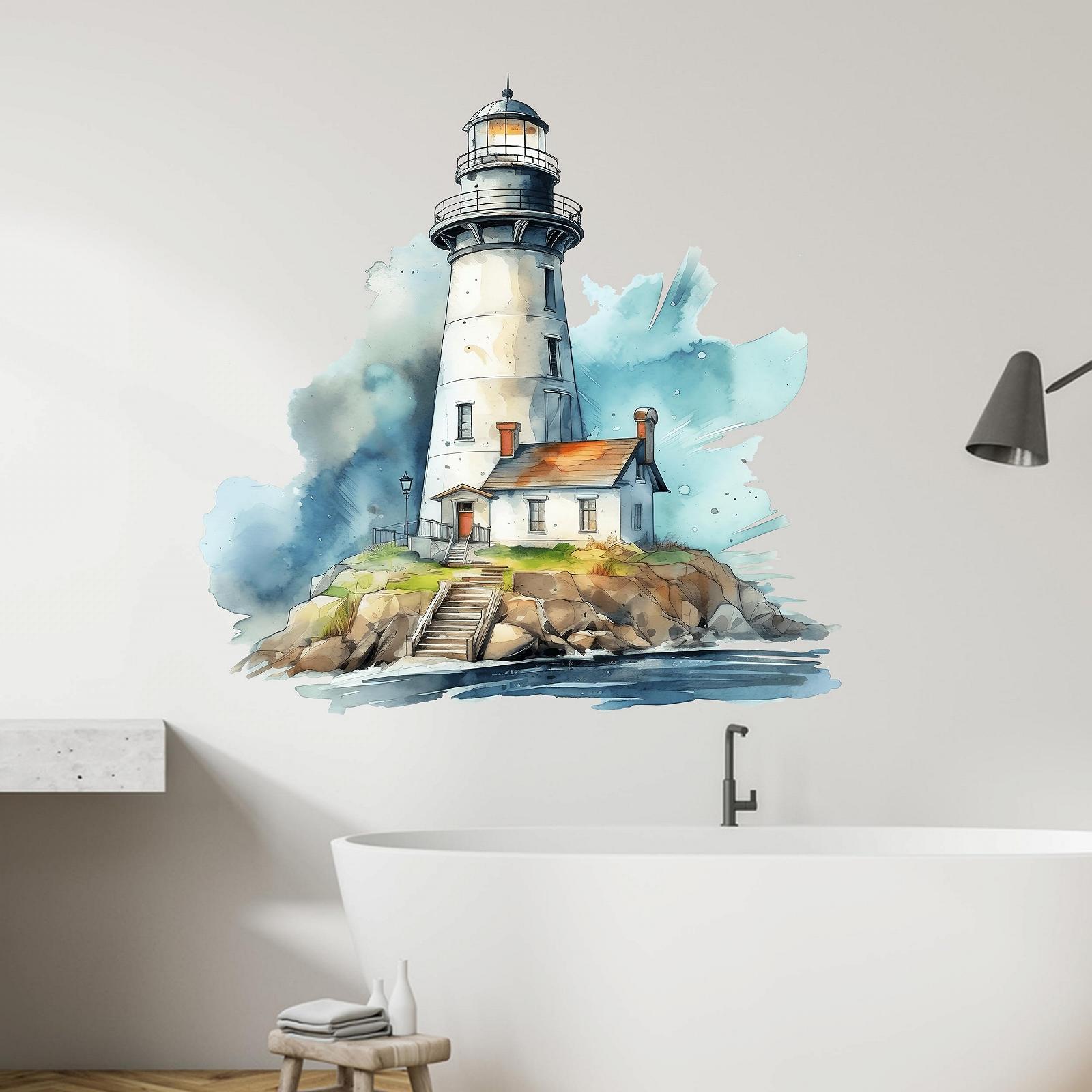 Наклейка на стіну GRAZDesign Маяк Північне море для ванної та плитки 58 x 57 см, фото №4