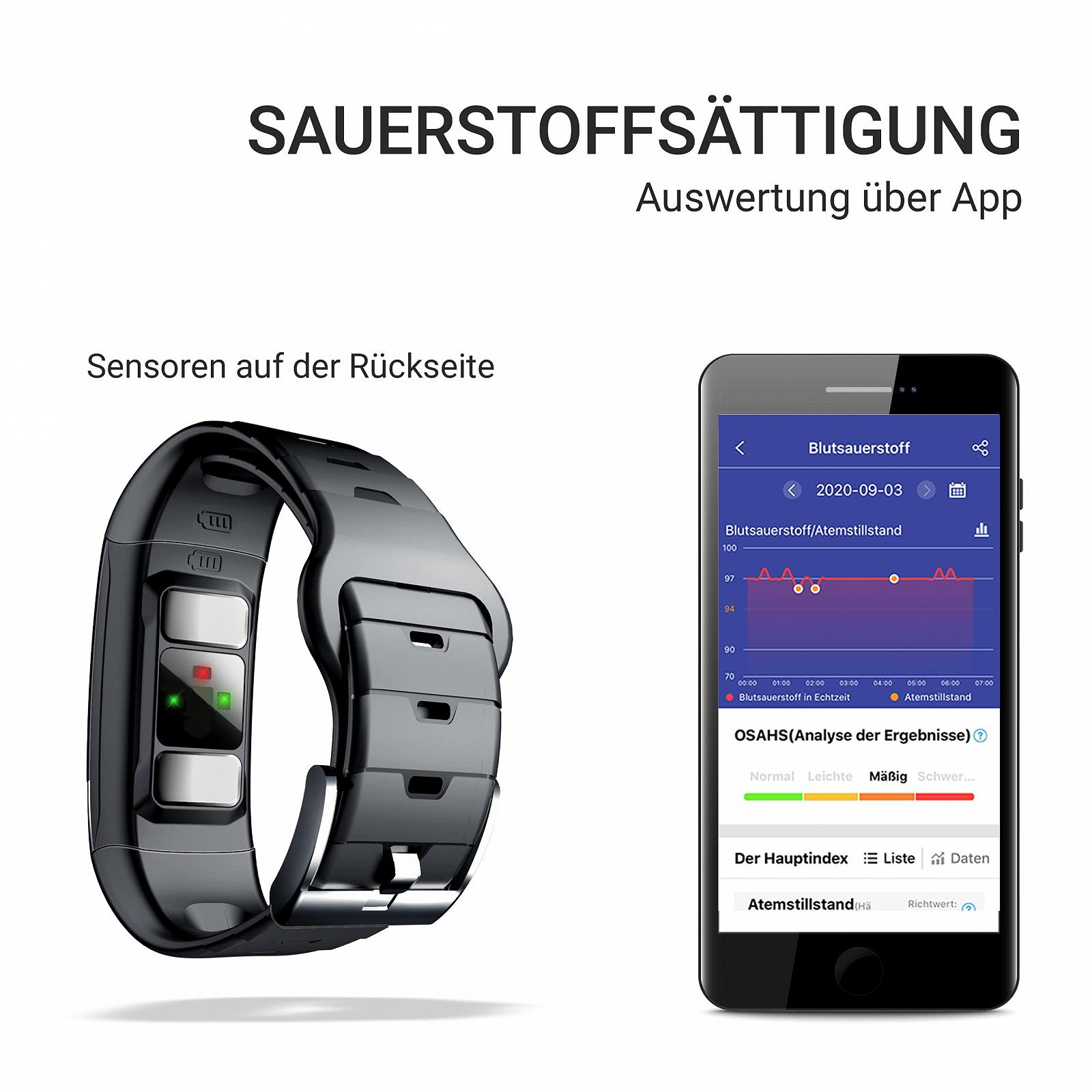 Фітнес годинник XORO SMW 10 Bluetooth ECG вимірювання пульсу артеріального тиску кисню дистанції кроків калорій, фото №3