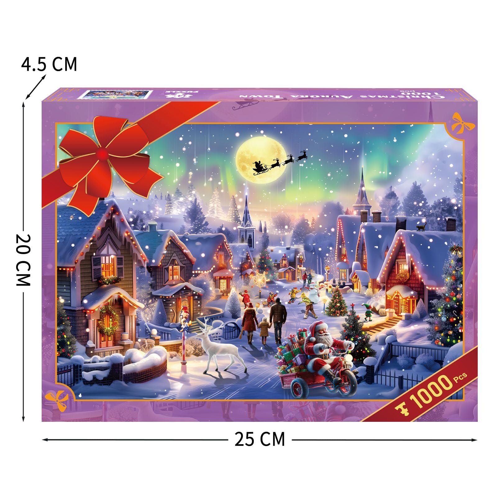 Пазл HUADADA Christmas Polar Light City 1000 деталей, фото №3