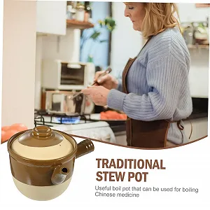 Кастрюля для приготовления лекарств TOYANDONA керамическая термостойкая с антипригарным покрытием synthetic.ua - Фото 1