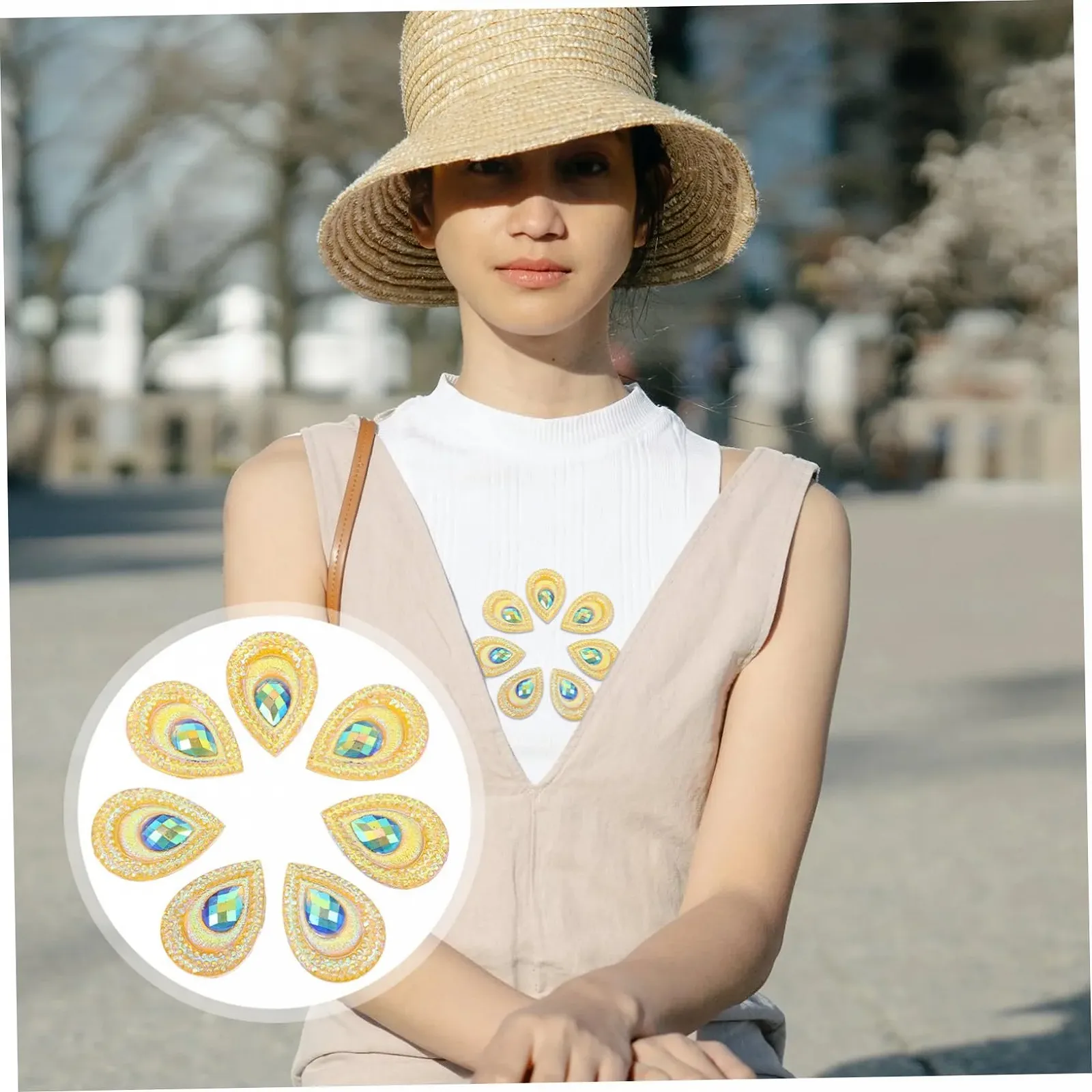 Стразы Капли воды из смолы 2 шт. для одежды, украшений ручной работы, разнообразных материалов для свадебных аксессуаров и моды, фото №6