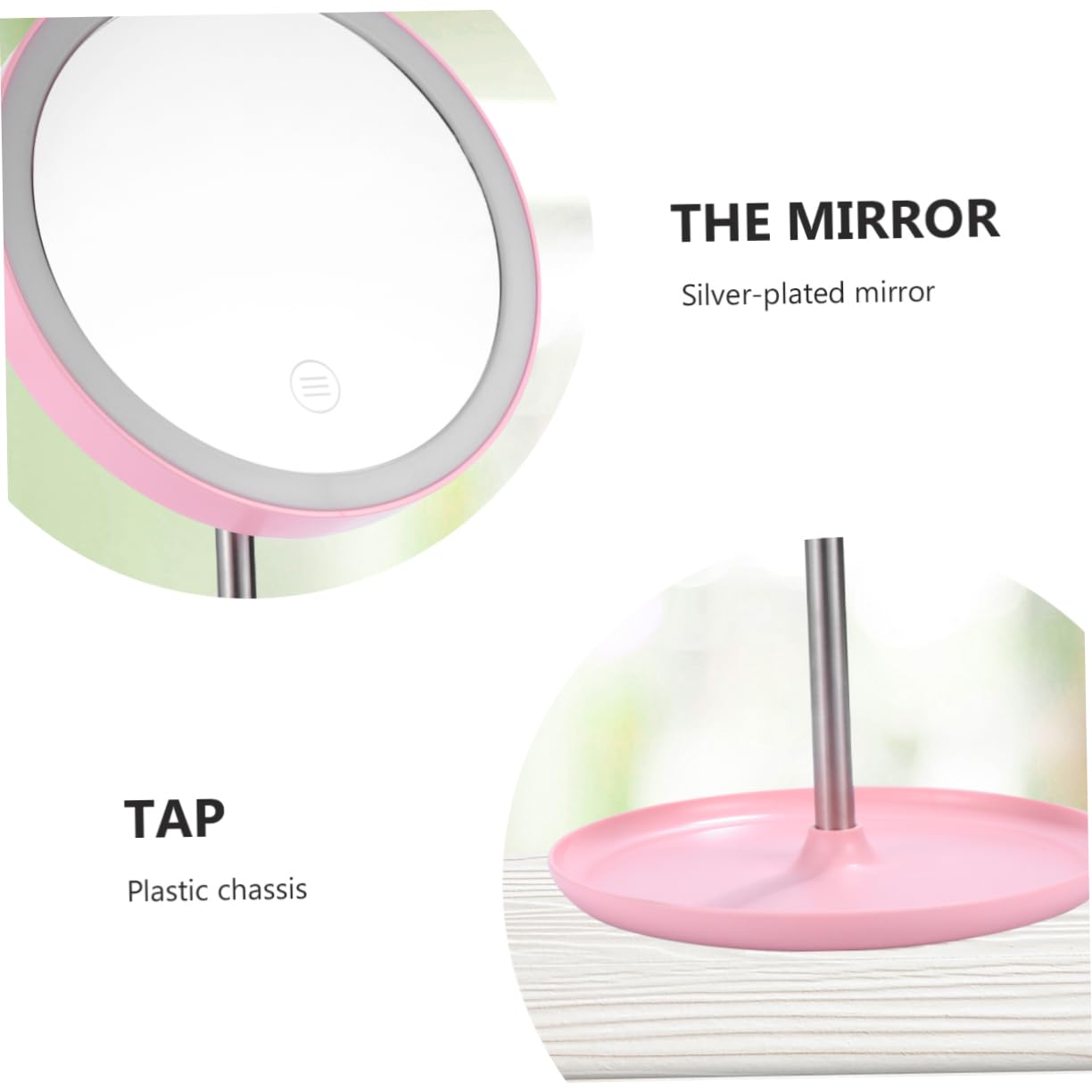 Зеркало Angoily LED с подсветкой интеллектуальная зарядка интеллектуальный дополнительный свет настольное многофункциональное косметическое зеркало студент настольное зеркало глянцевый, фото №3 Зеркало Angoily LED с подсветкой интеллектуальная зарядка интеллектуальный дополнительный свет настольное многофункциональное косметическое зеркало студент настольное зеркало глянцевый, фото №3