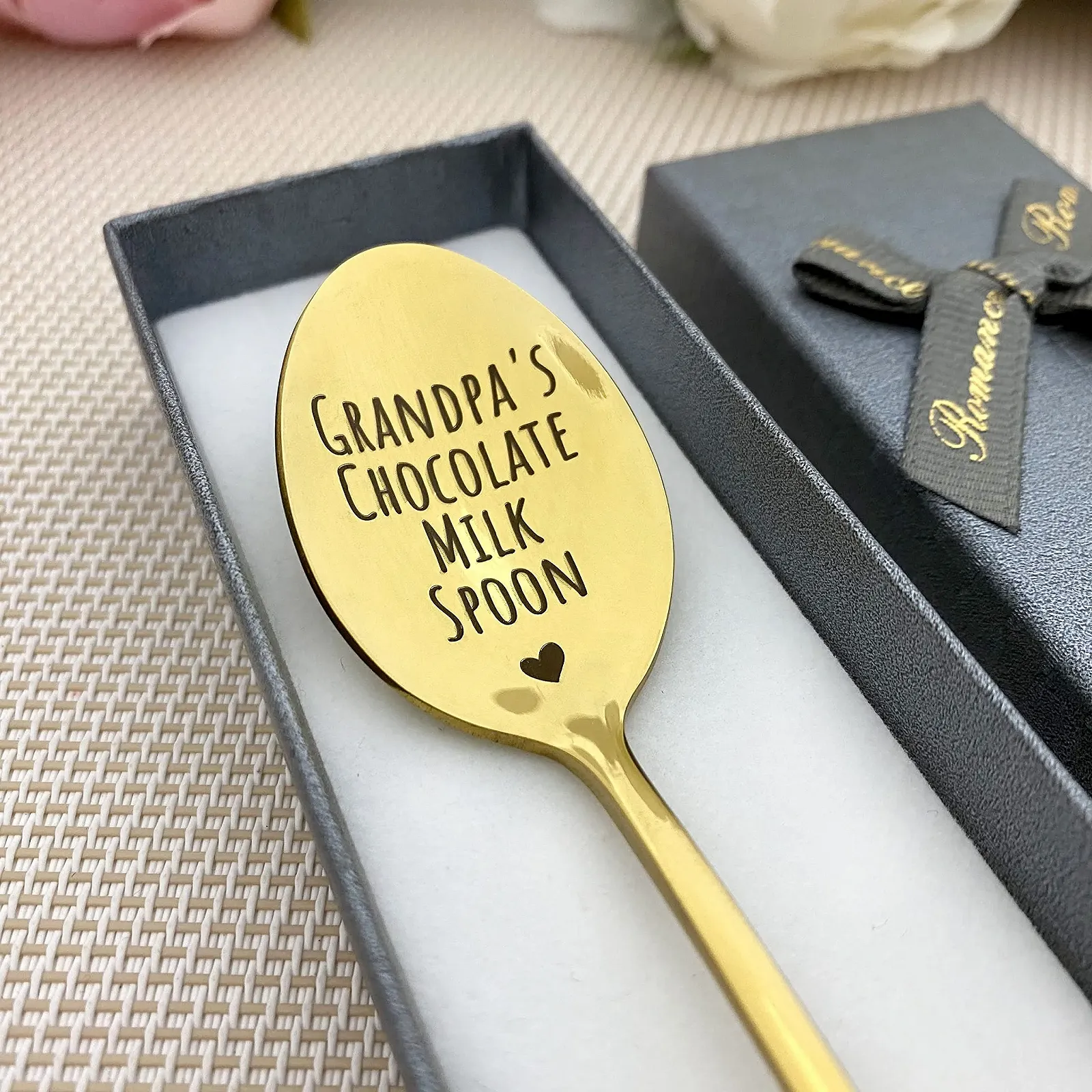 Ложка Какао З Персоналізацією Індивідуальне Гравіювання з Текстом, фото №4