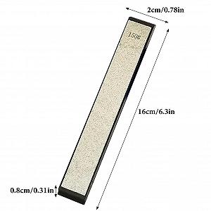 Точильный камень 16 x 2 x 0,8 см (6,3 x 0,79 x 0,31 дюйма) с фиксированным углом профессиональный универсальный synthetic.ua - Фото 1