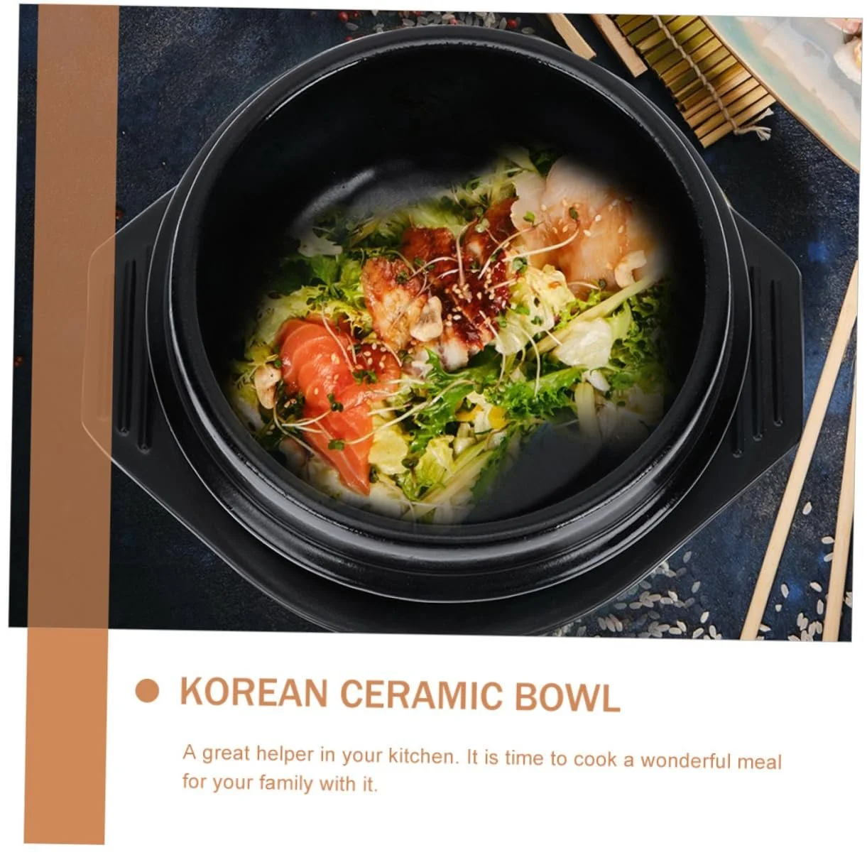 Горщик для запікання Керамічний з підставкою у корейському стилі Жаростійкий, фото №5