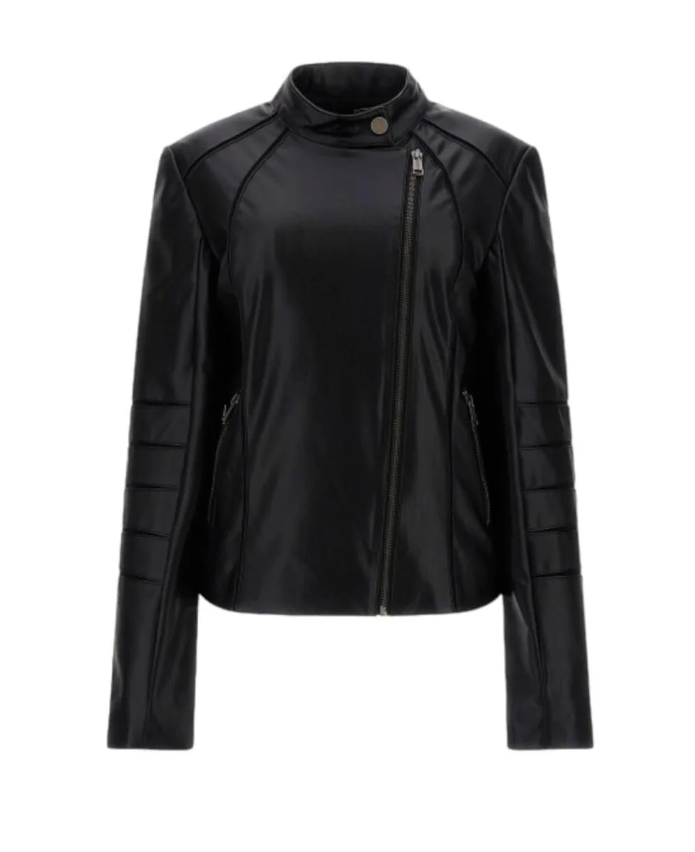 Жіноча шкіряна куртка Guess Harley Чорний - S, фото №4 Жіноча шкіряна куртка Guess Harley Чорний - S, фото №4
