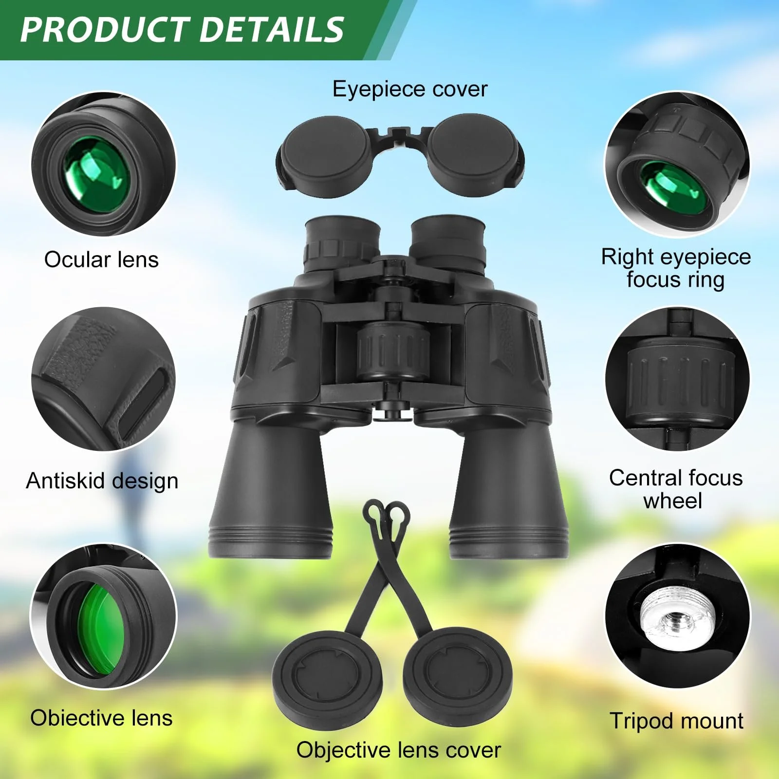 Бінокль HD 20 x 50 Waterproof з адаптером для смартфона, фото №7