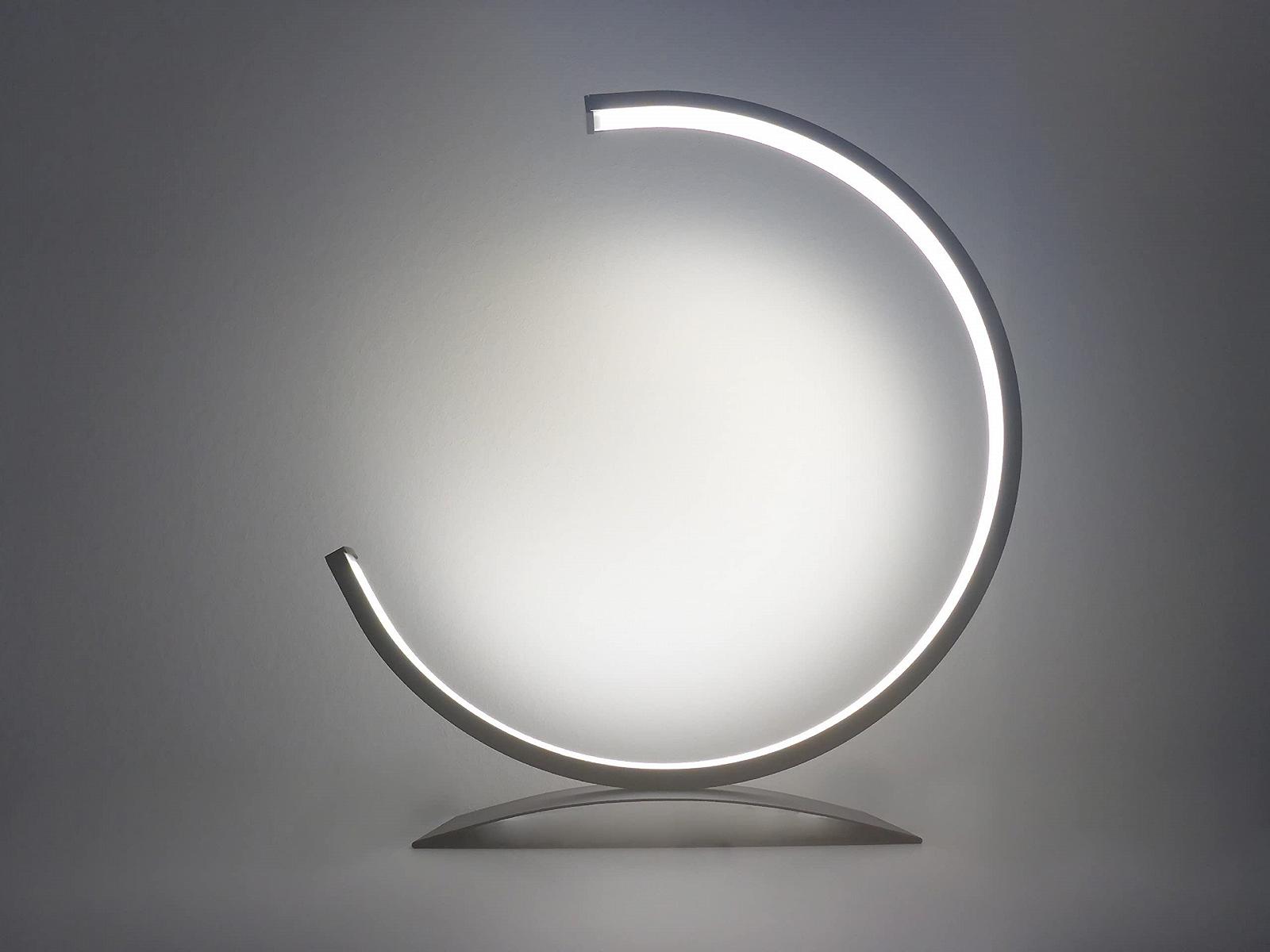 Настільна лампа Trango Moonlight 2019-03S з регулюванням яскравості та кольору CCT 3000K-6500K, LED 12.5 Вт матовий нікель/хром, фото №2