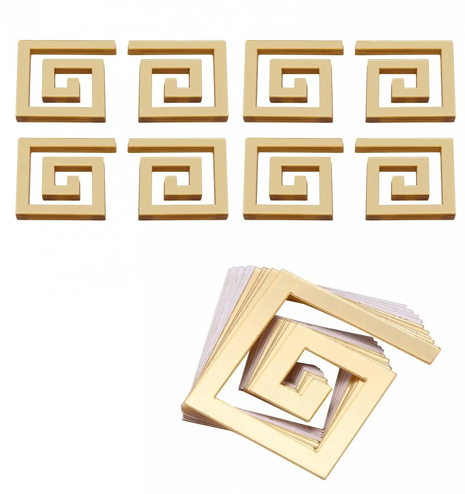 Набір наклейок на стіну 60 шт. Mirror Stickers Gold Living Room Bedroom Kitchen, фото №1