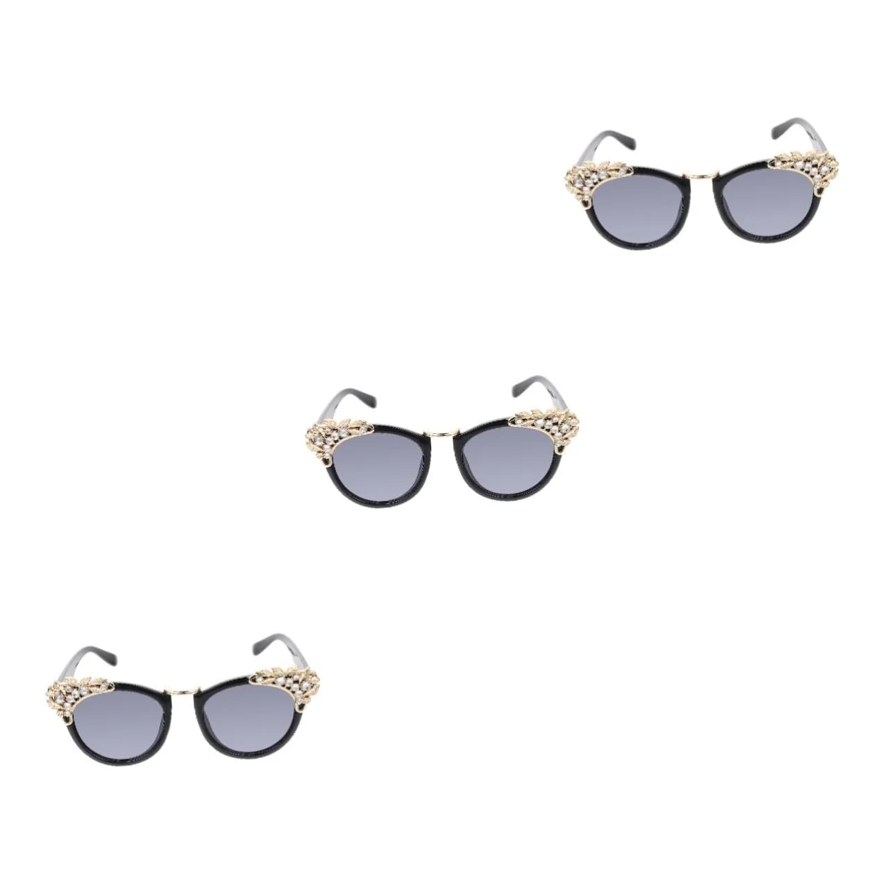 Сонцезахисні окуляри Діамантові PACKOVE Набір з 3 шт Чорний, фото №1