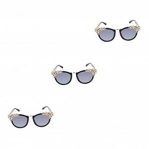 Сонцезахисні окуляри Діамантові PACKOVE Набір з 3 шт Чорний - Фото 1