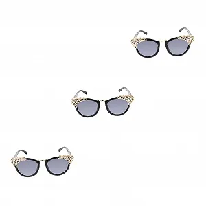 Сонцезахисні окуляри Діамантові PACKOVE Набір з 3 шт Чорний - Фото 1