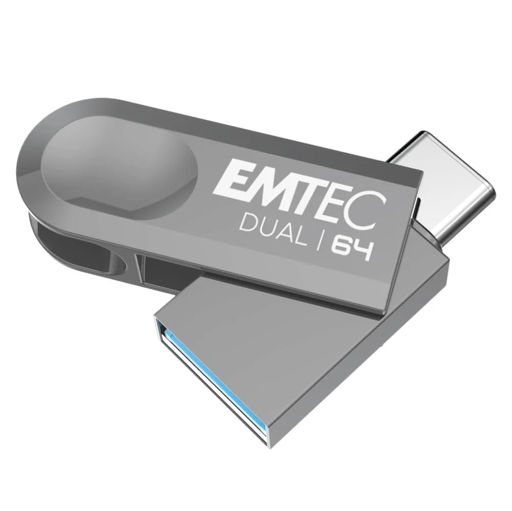 USB-накопичувач Emtec D280 64GB USB 3.2 Type-C Dual, фото №1