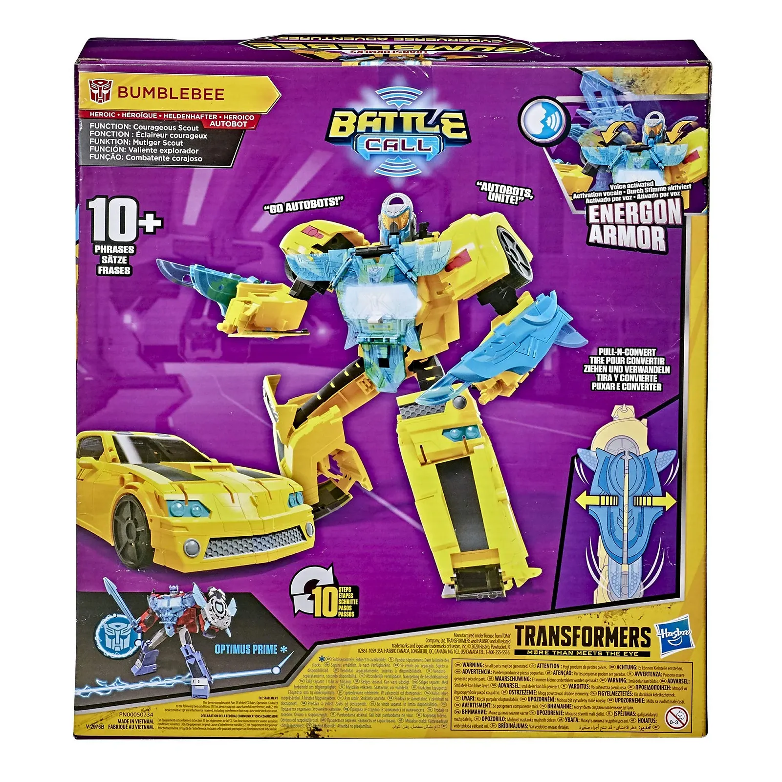 Фигурка Transformers Bumblebee Cyberverse Adventures Battle Call Officer Optimus Prime 25 см, фото №3