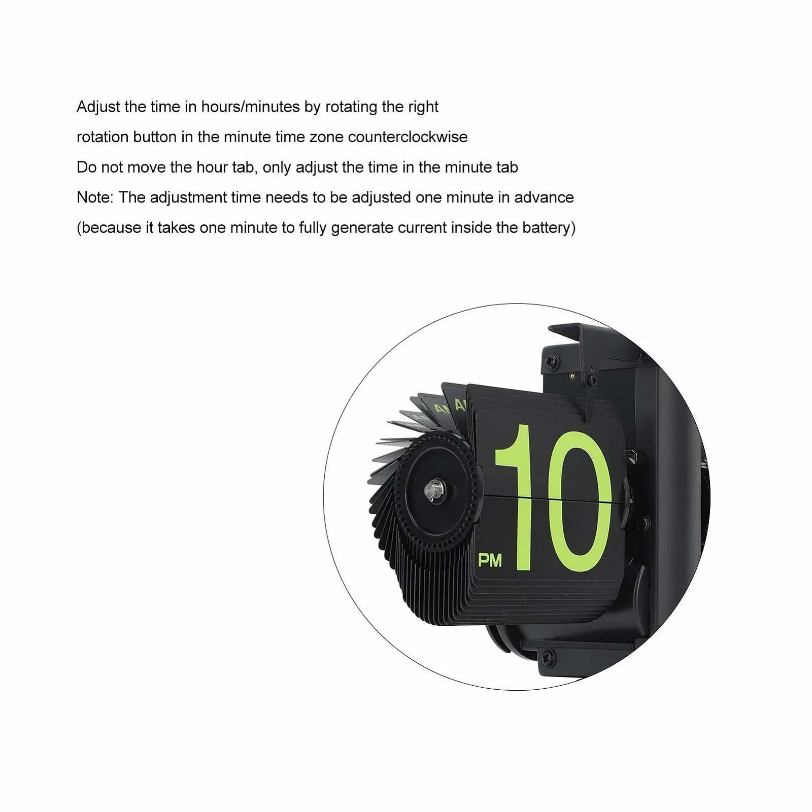 Ретро Цифровой Перекидной Часов PODSJD, Нержавеющая сталь 304, крупные цифры, механический дизайн, фото №5