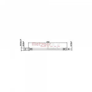Тормозной шланг METZGER GREENPARTS 4111496 для IVECO, задний левый, внешний - Фото 1