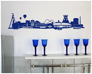 Наклейка на стіну Skyline Schalke Gelsenkirchen 120 x 27 см Королівський синій synthetic.ua - Фото 1