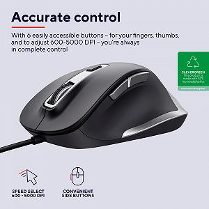 Дротова Миша Trust Fyda 600-5000 DPI, 6 Кнопок synthetic.ua - Фото 1