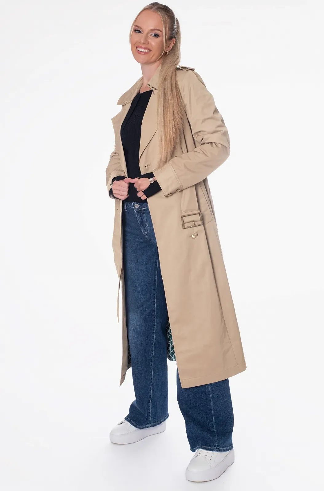 Женское пальто тренч Guess by Marciano Бежевый - 42, фото №2