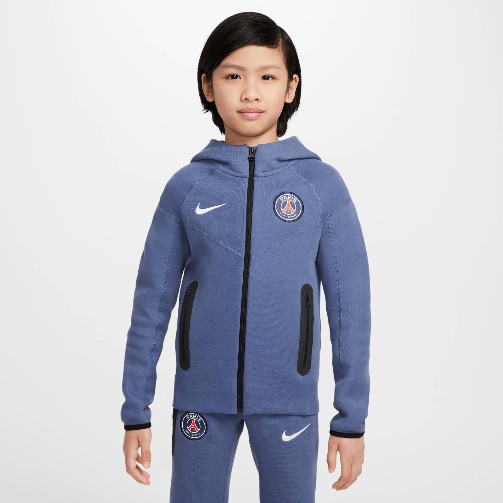 Футбольная худи из флиса для старших детей (мальчиков) Nike Tech Paris Saint-Germain HJ6510, фото №3
