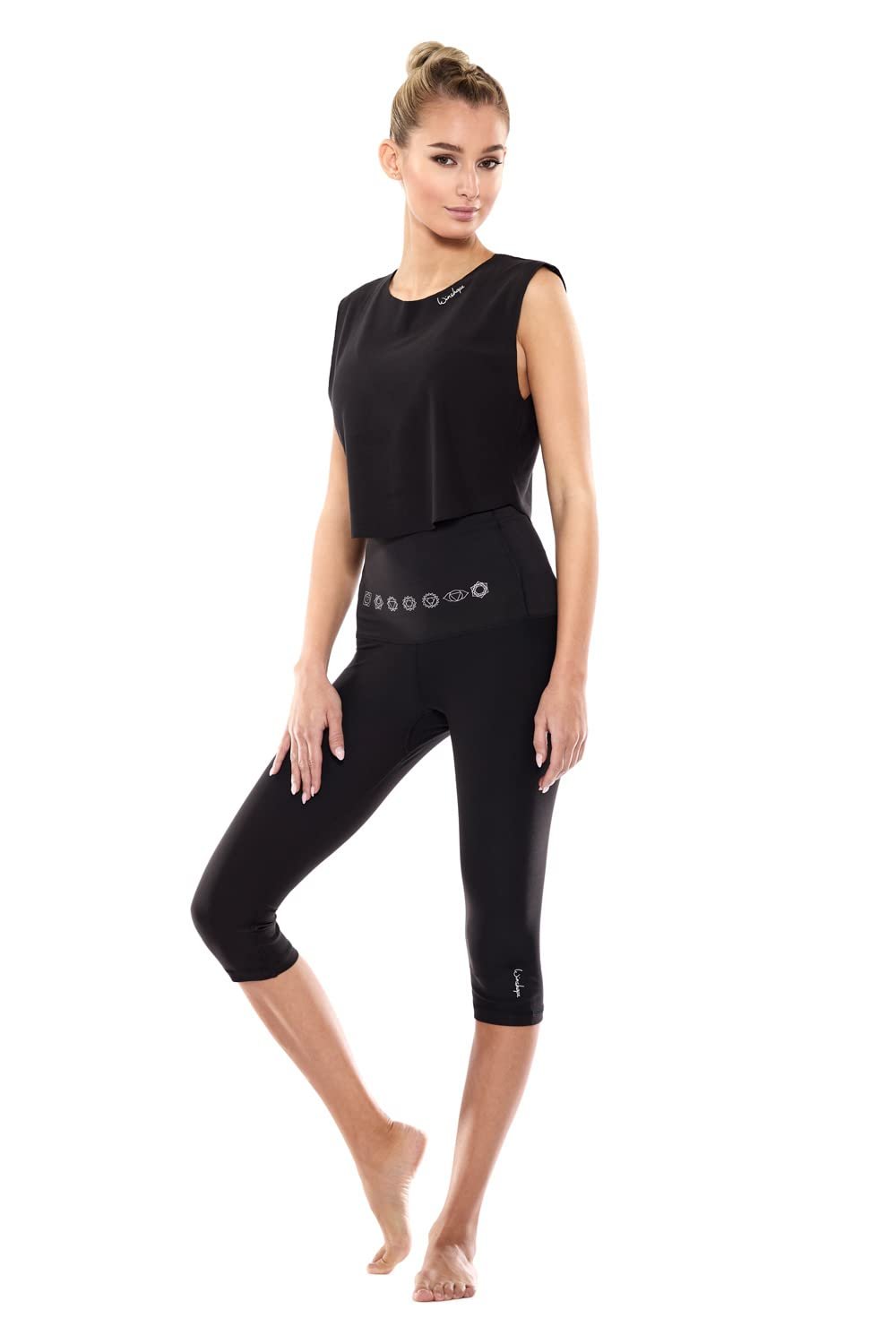 Шорты WINSHAPE Comfort 	frac34 Hwl212c "High Waist" с серебряной аппликацией 7 Чакр, фото №5