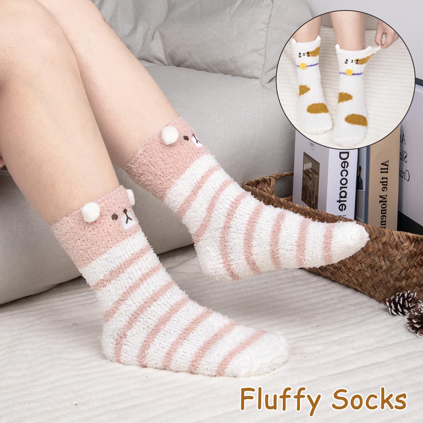 Мягкие носки Cuddly для женщин, теплые носки для кровати, толстые мягкие носки, домашние носки, женские носки, рождественский подарок, рождественские носки, зимние носки для девочек 37-42, фото №5