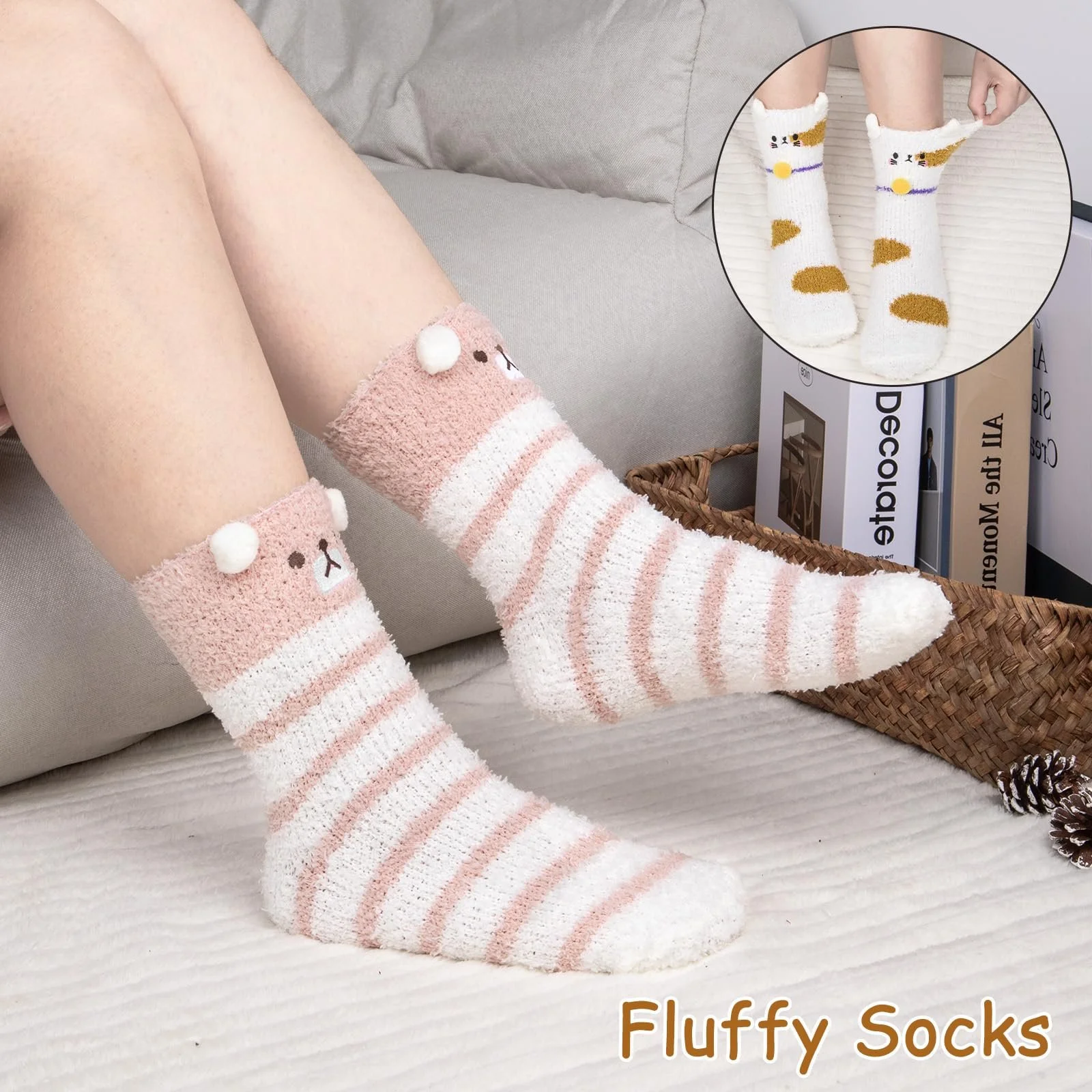 Пухнасті шкарпетки Cuddly для жінок, теплі 37-42, фото №5 Пухнасті шкарпетки Cuddly для жінок, теплі 37-42, фото №5