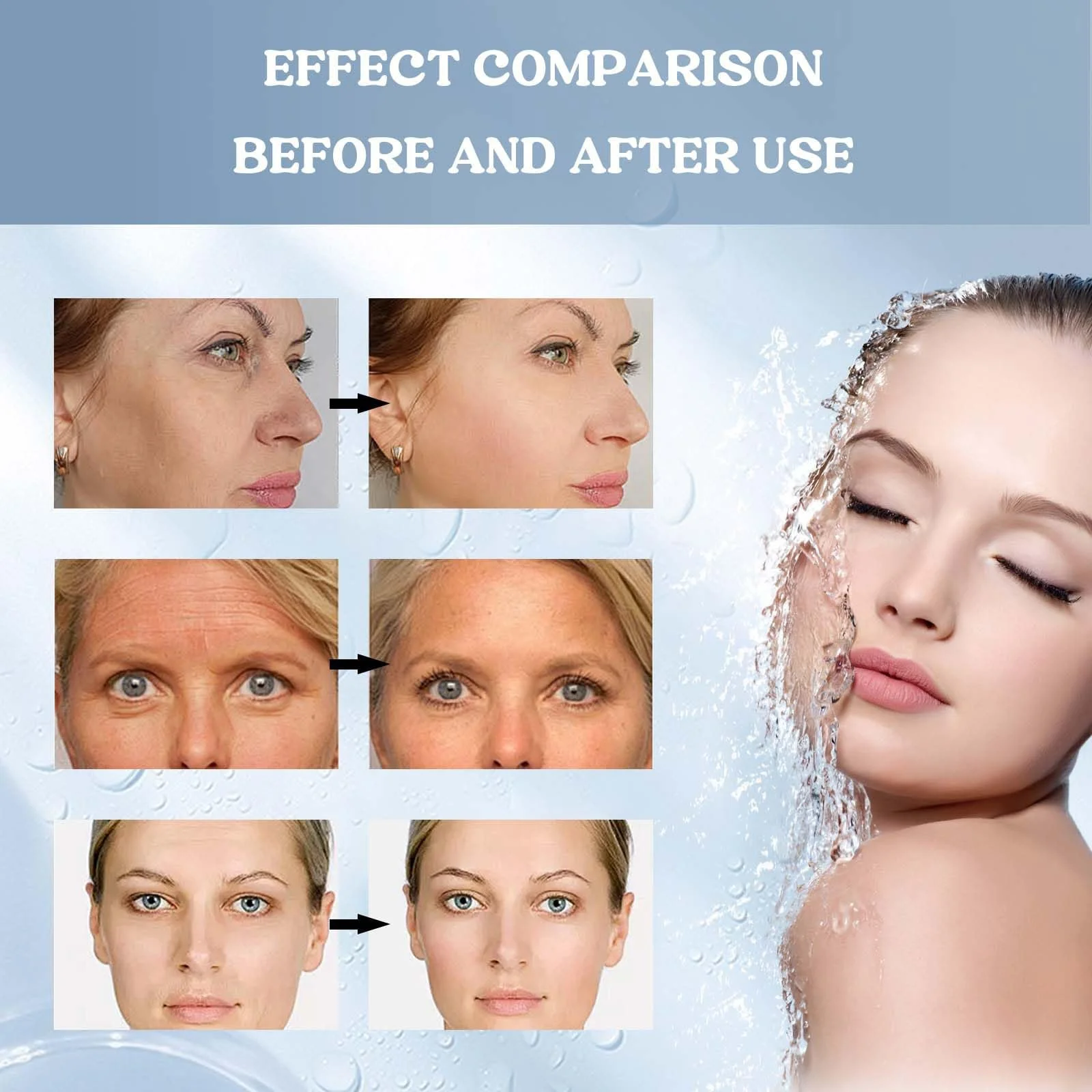 Маска для обличчя колагенова, набір з 4 зволожуючих масок проти старіння, фото №4