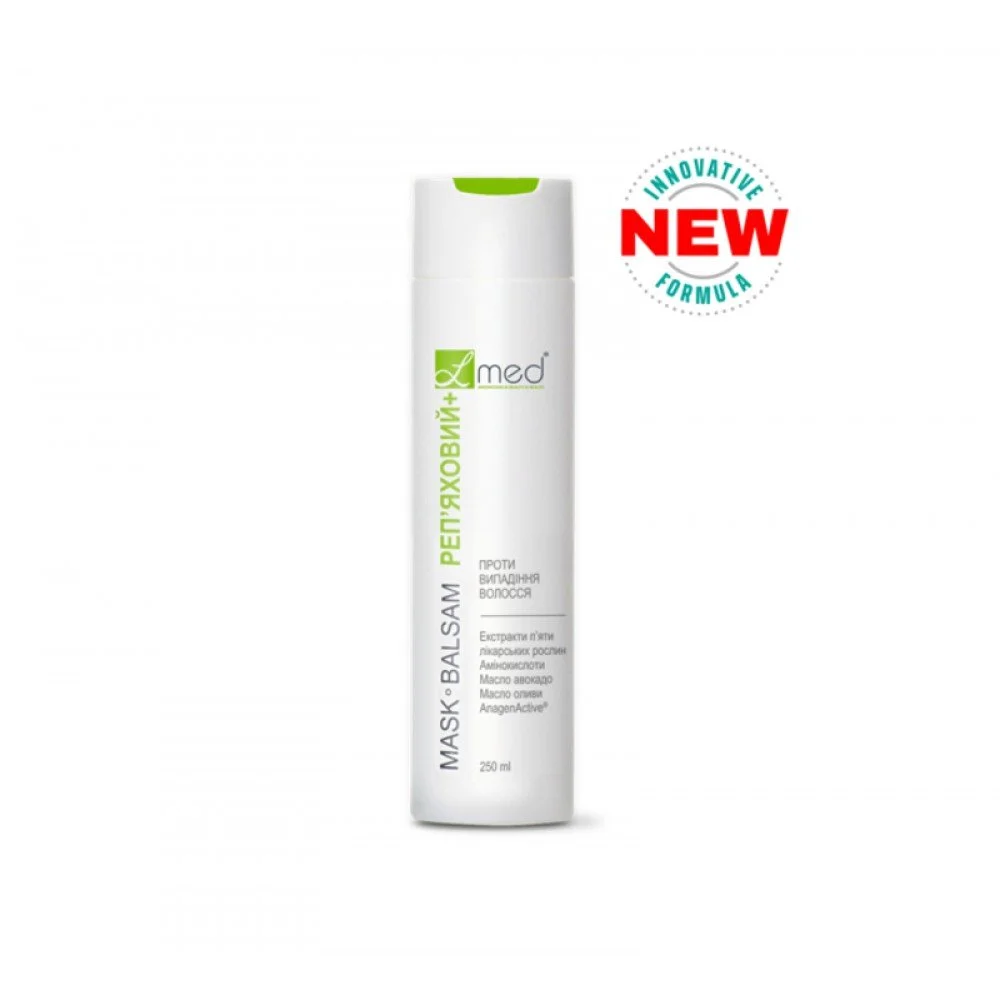 Бальзам «Репейный+» против выпадения и для восстановления структуры волос с экстрактами лекарственных трав и комплексом anagenactive® серии l'med®, 250 мл, фото №1