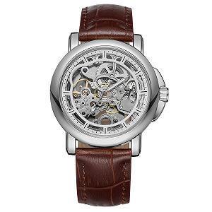 Годинник Forsining 8156 Коричнево-сріблястий - Фото 1