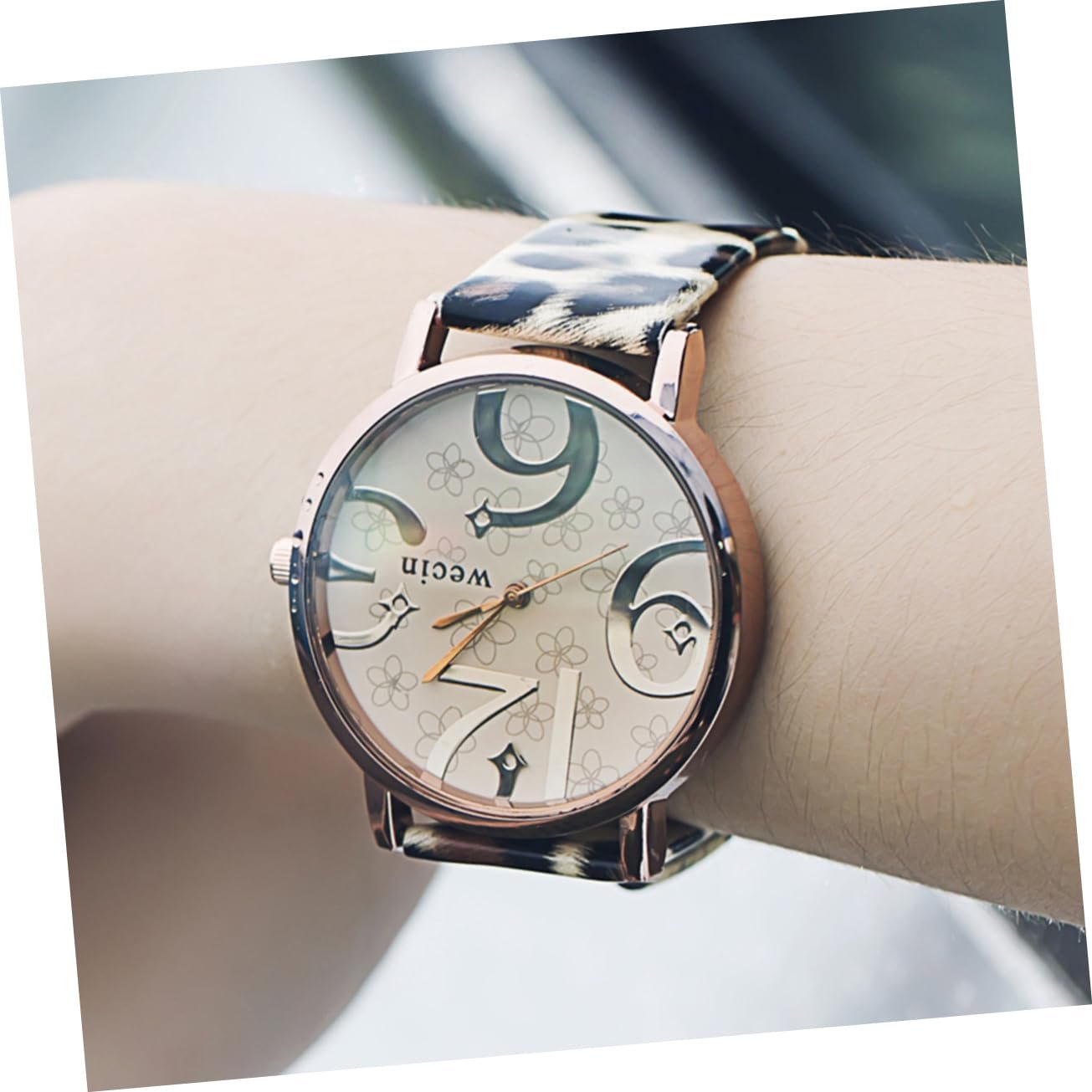 Цифровые часы LIFKOME Женские Часы с PU кожаным ремешком Белый, фото №9