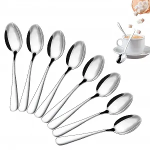 Чайні ложки 13.5 см Silver, нержавіюча сталь, AD-11, сріблястий, 8 шт - Фото 1