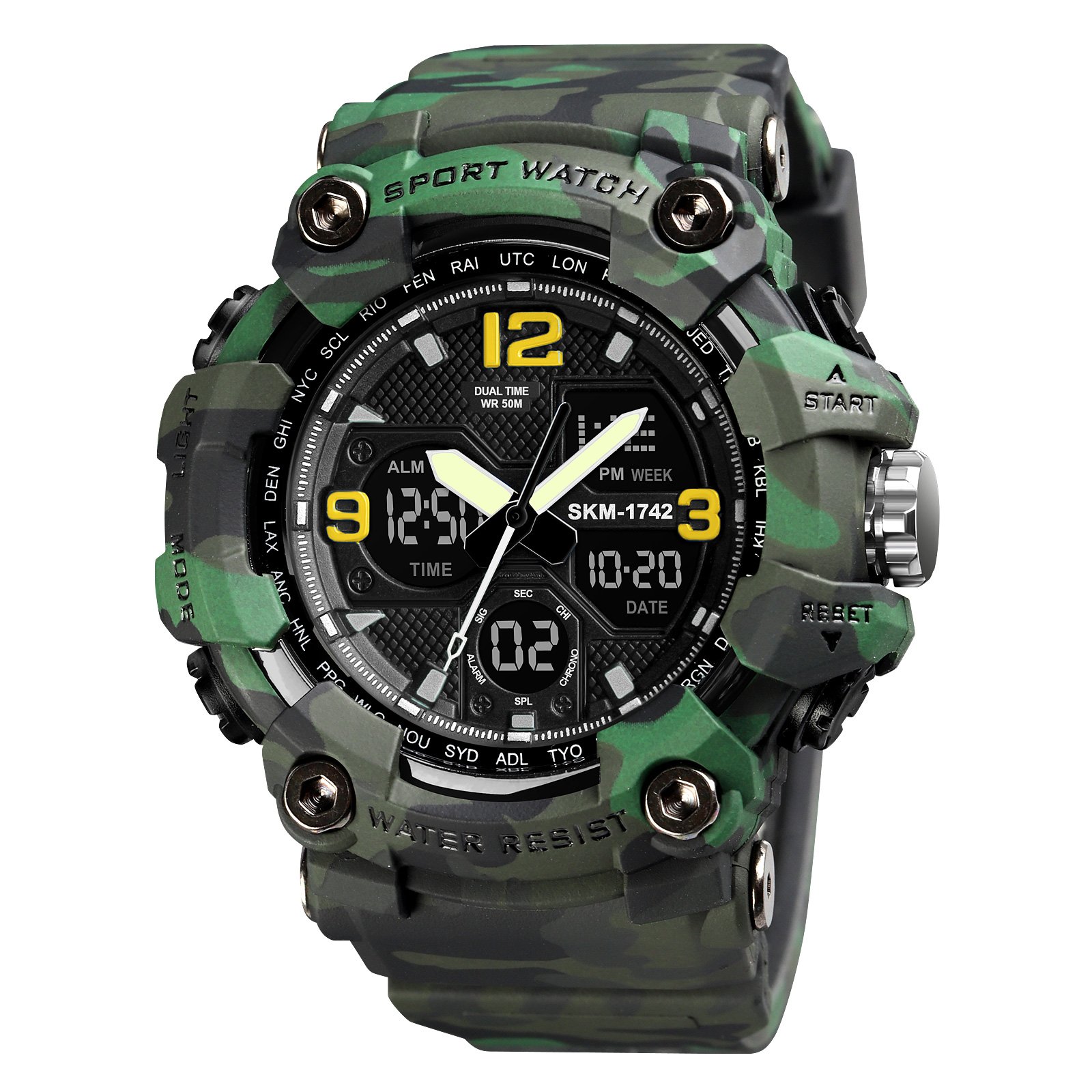 Годинник Skmei 1742 Green Military, фото №1