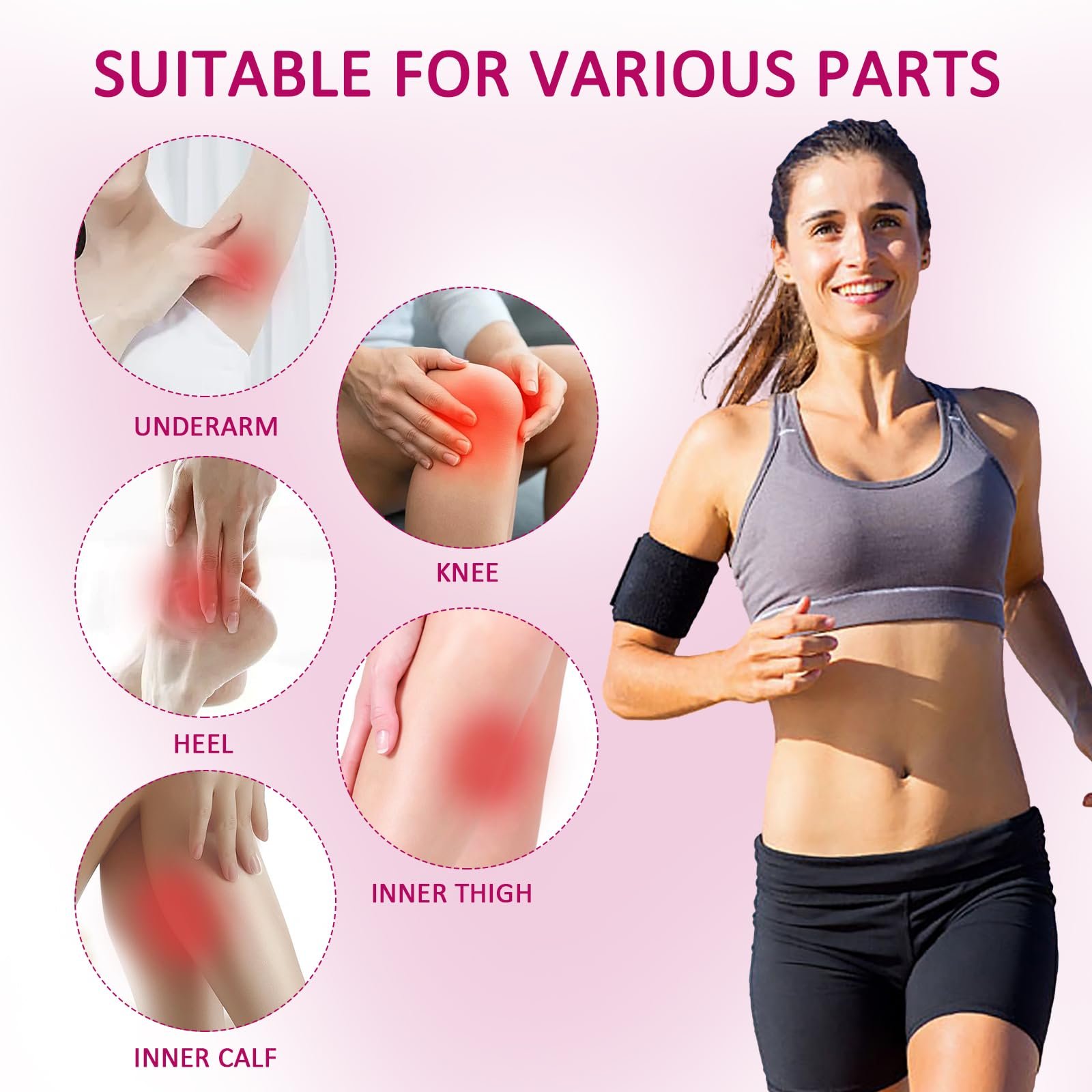 Стік проти натирання 3 шт. ефективно запобігає натиранню та мозолям для стегон, плечей, грудей та стоп, фото №4