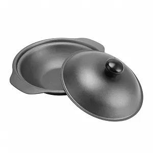 Кастрюля для риса Mobestech чугунная с крышкой желтая - Фото 1