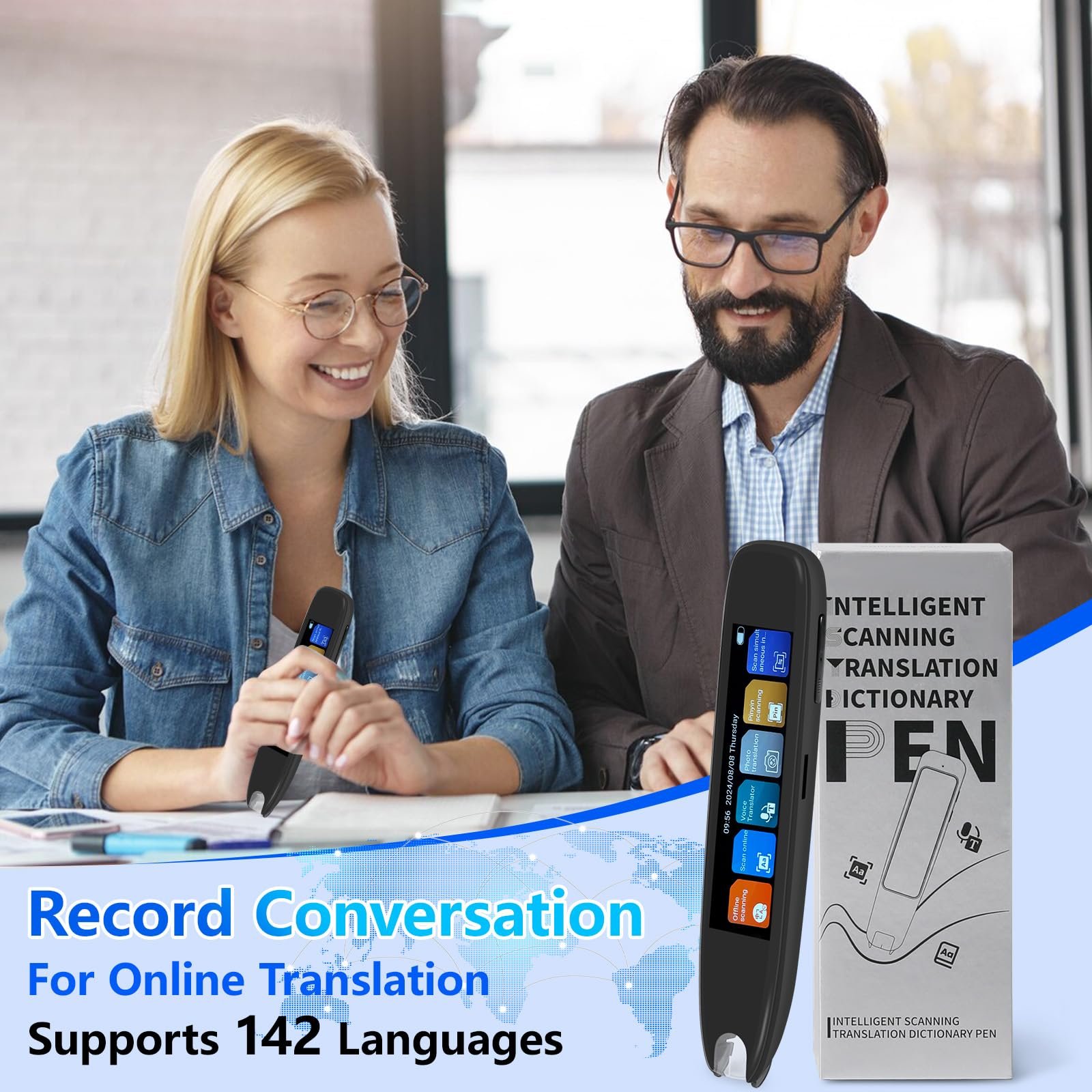 Ручка-сканер-перекладач Онлайн 142 мови з 3,7-дюймовим сенсорним екраном, фото №3