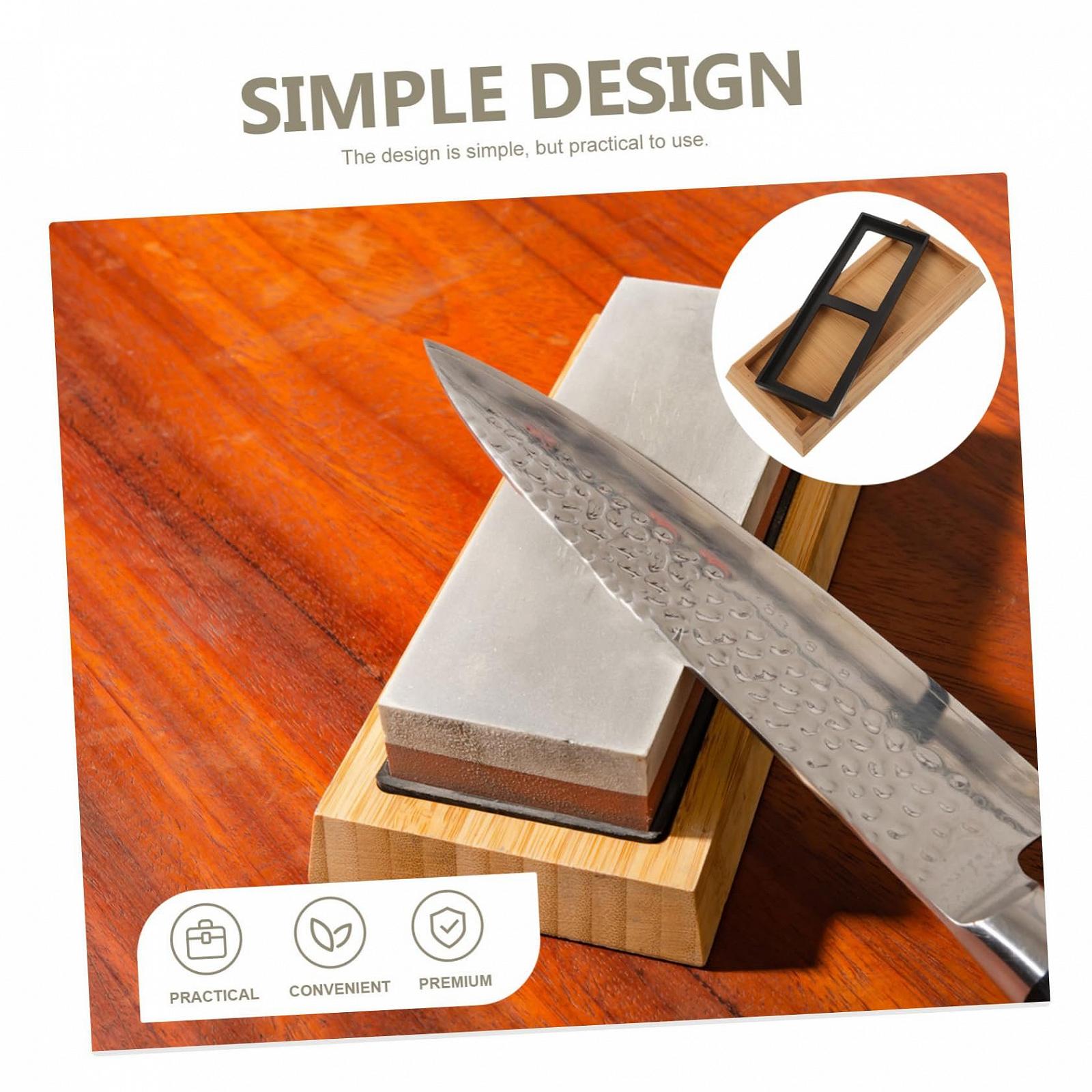 Тримач для точильного каменю бамбуковий набір 3 шт., фото №2