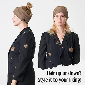 Повязка на голову зимняя женская Осень Богемный стиль synthetic.ua - Фото 1