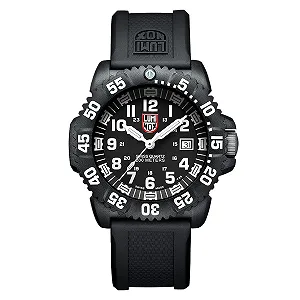 Часы Luminox Original Navy Seal XS.3051.F Мужские 44 мм Дайверские Черные с Отображением Даты 200 м Водонепроницаемые, черные, 44 мм, Спортивные - Фото 1